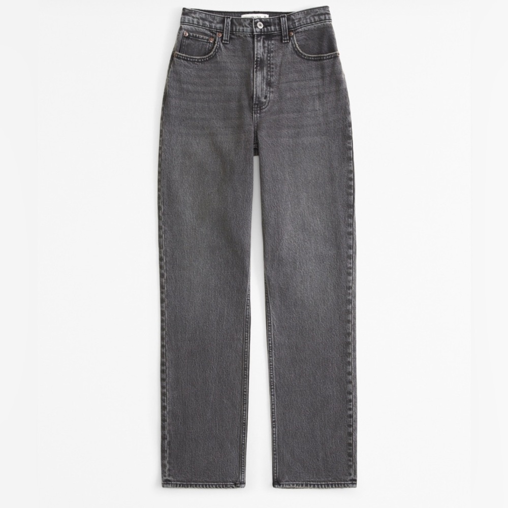 Abercrombie & Fitch Curve Love Ultra High Rise 90s Straight Jeans
